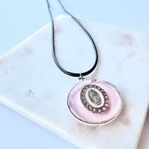 Virgencita Pendant Necklace | Resin Pendant | Resin Jewelry